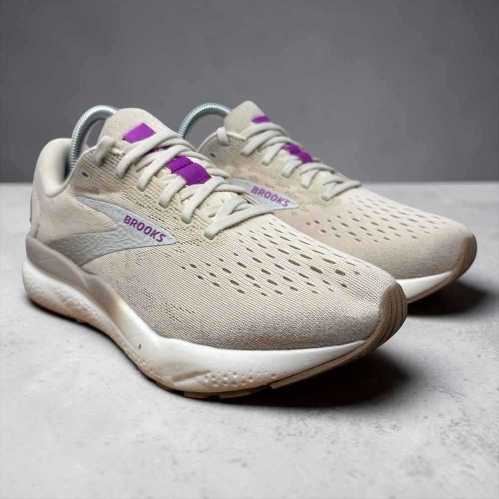Brooks Ghost 16 Running Shoes Womens 8.5 Cream Purple 1204071B251 DNA LOFT v3